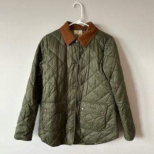 Barbour Green Quilted Lightweight Jacket Women’s Size 4